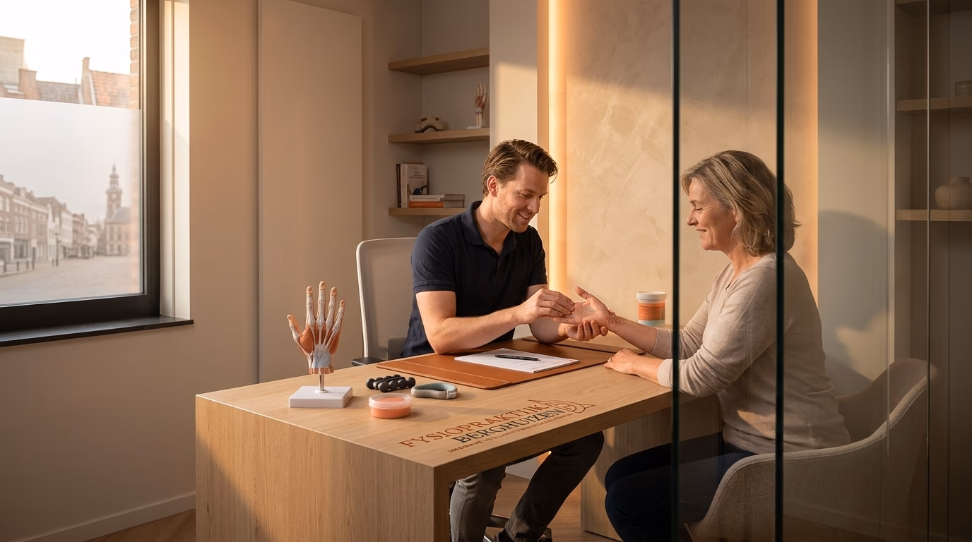Handtherapie in Oldenzaal voor een pijnvrij dagelijks leven - illustratie voor Fysiopraktijk Berghuizen